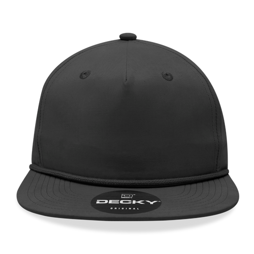 Decky 6032 Classic Rope Hat 5 Panel Flat Bill Cap Snapback - Blank