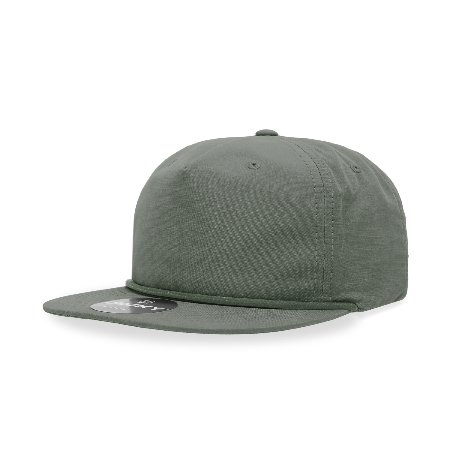 Decky 6032 Classic Rope Hat 5 Panel Flat Bill Cap Snapback - Blank