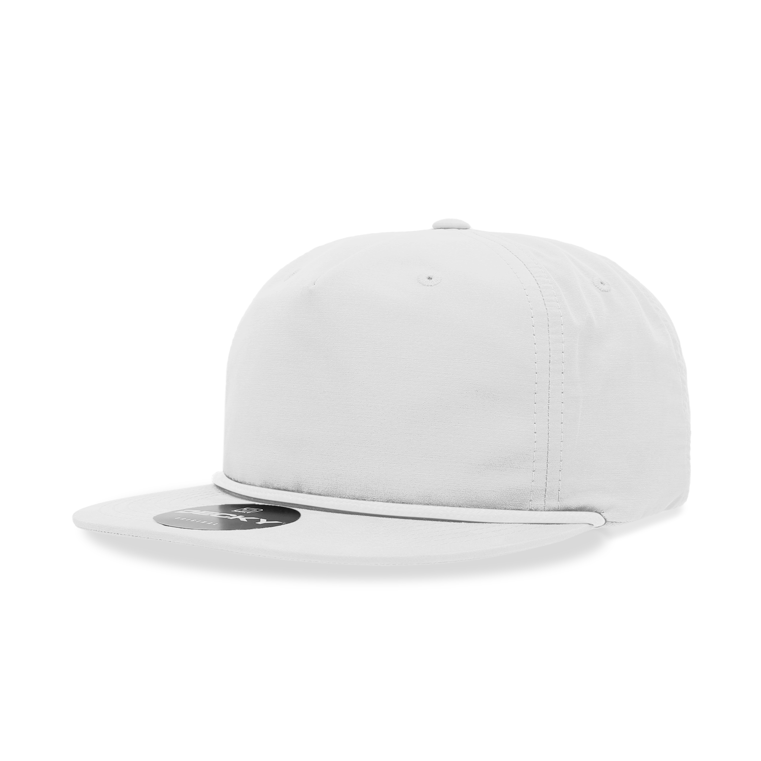 Decky 6032 Classic Rope Hat 5 Panel Flat Bill Cap Snapback - Blank
