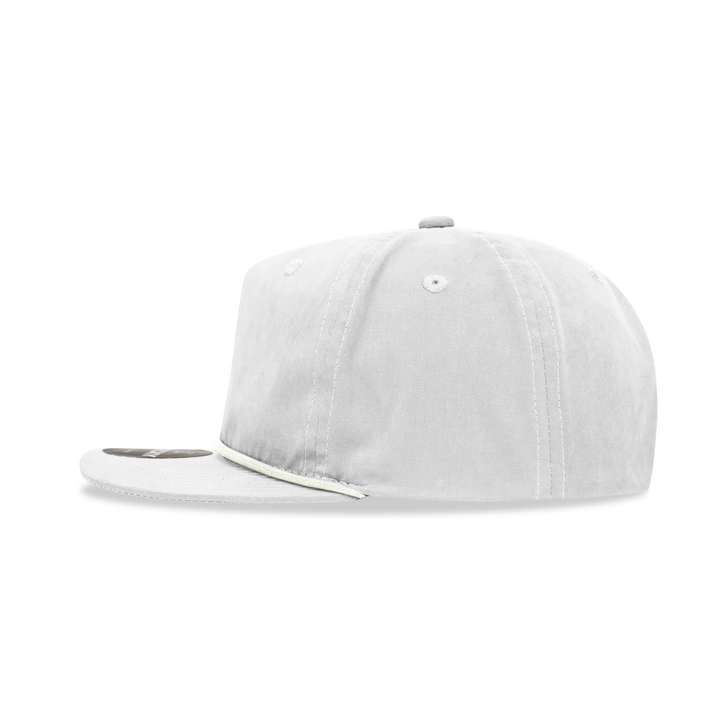 Decky 6032 Classic Rope Hat 5 Panel Flat Bill Cap Snapback - Blank