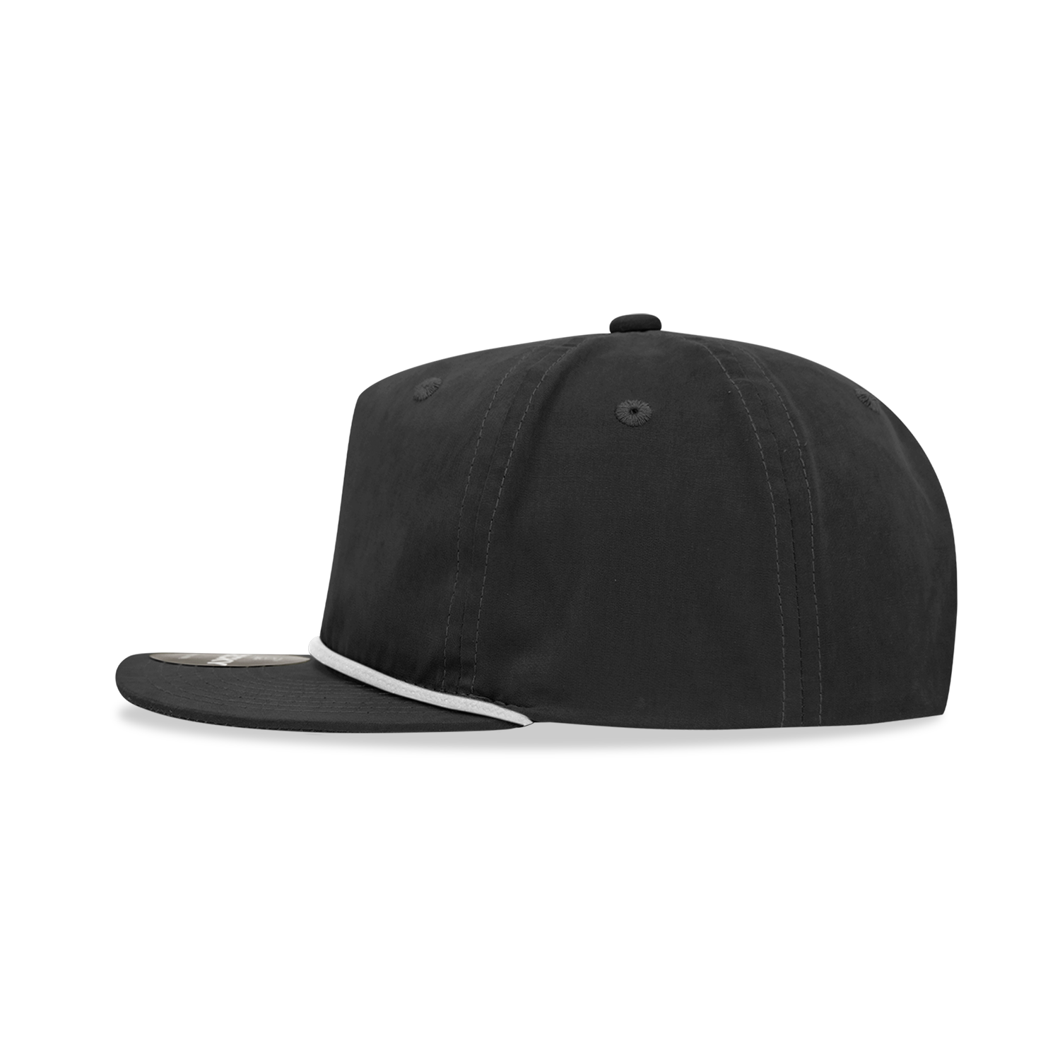 Decky 6032 Classic Rope Hat 5 Panel Flat Bill Cap Snapback - Blank
