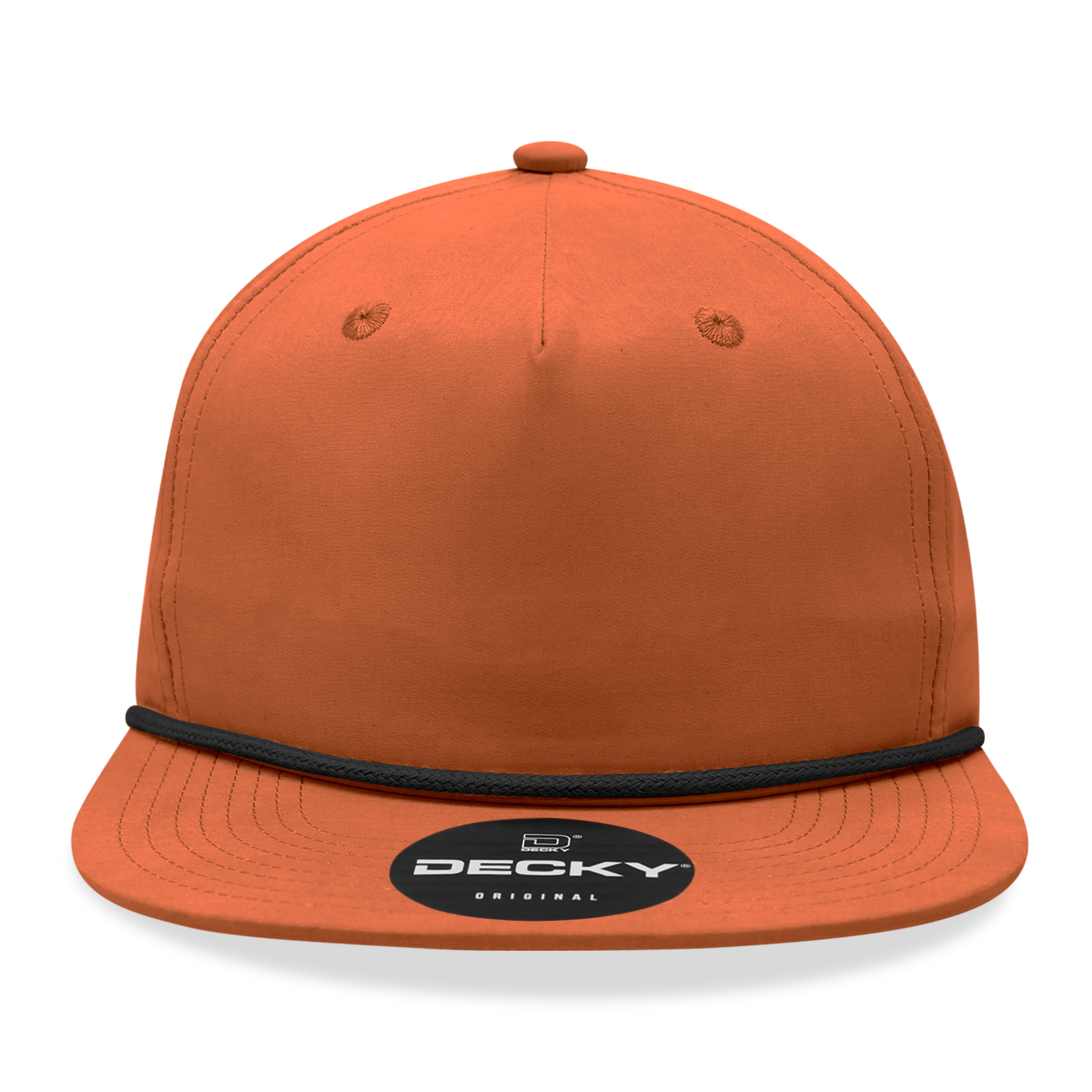 Decky 6032 Classic Rope Hat 5 Panel Flat Bill Cap Snapback - Blank