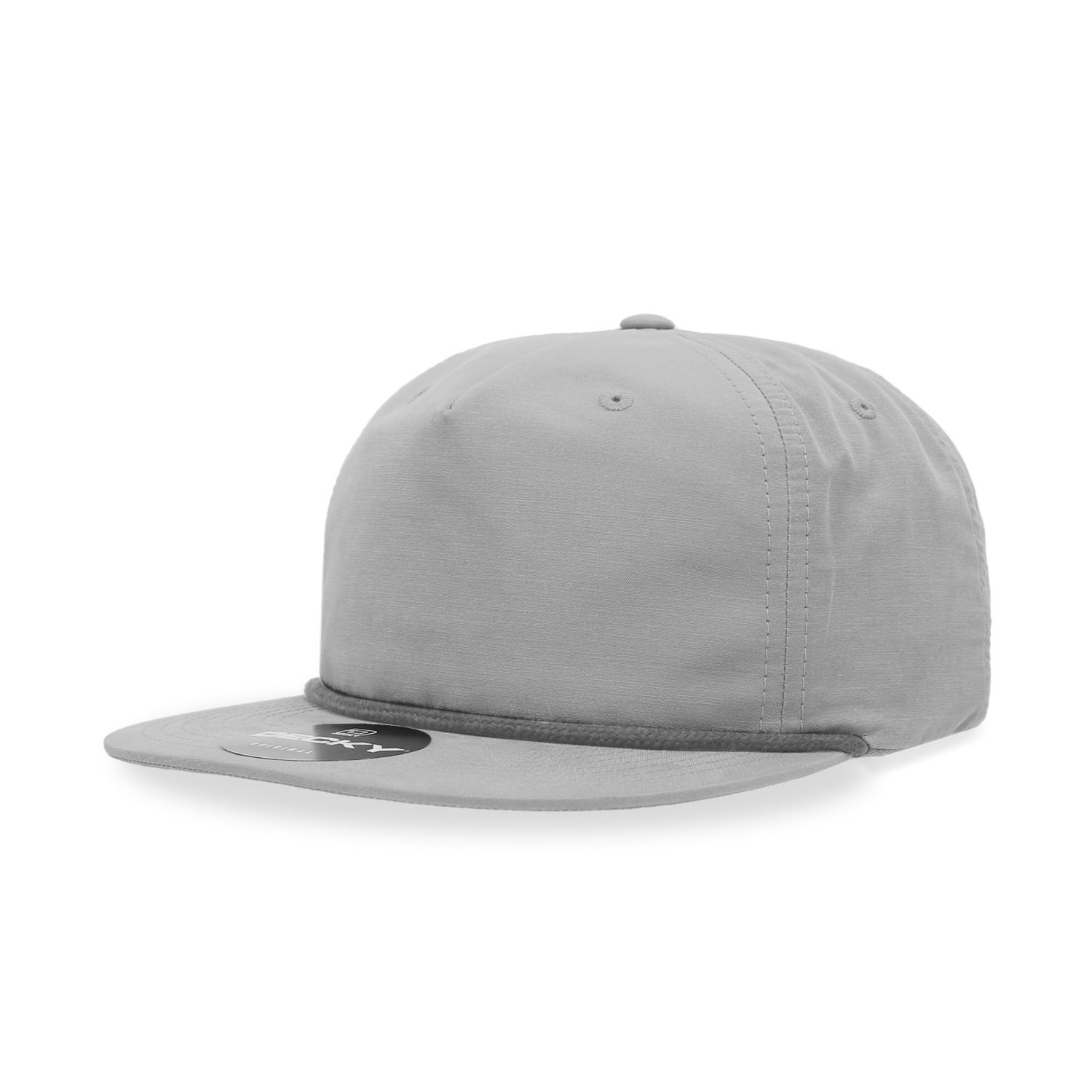 Decky 6032 Classic Rope Hat 5 Panel Flat Bill Cap Snapback - Blank