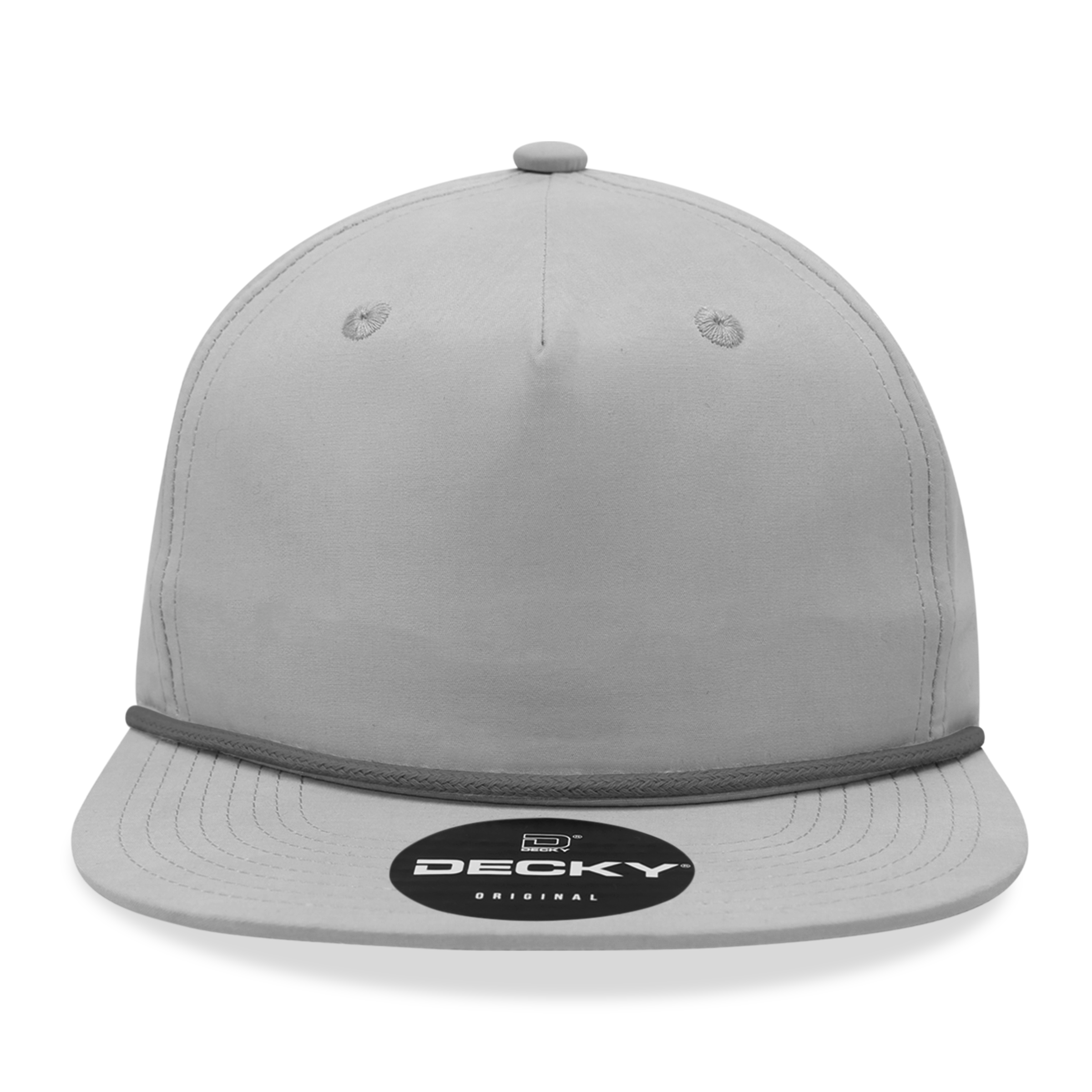 Decky 6032 Classic Rope Hat 5 Panel Flat Bill Cap Snapback - Blank