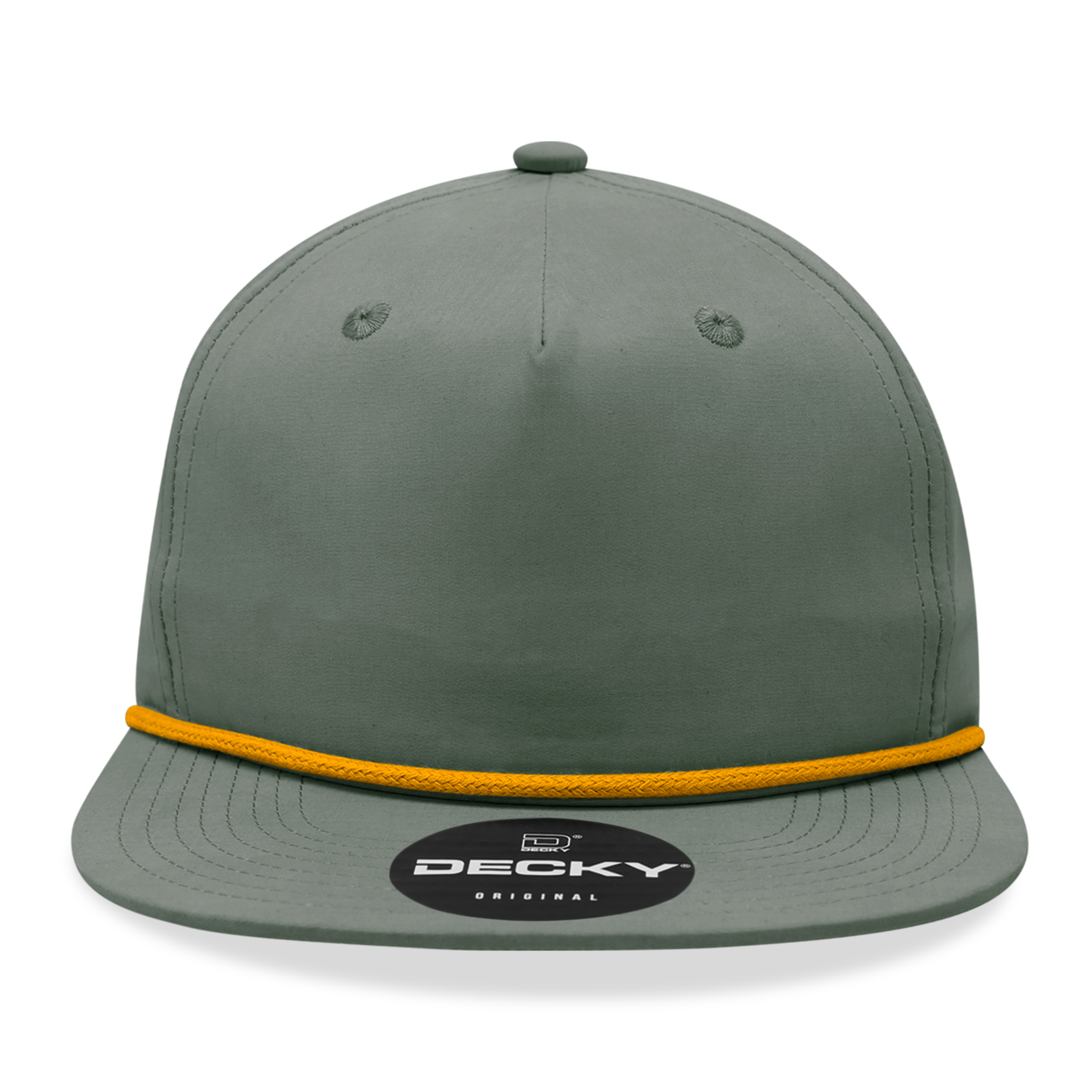Decky 6032 Classic Rope Hat 5 Panel Flat Bill Cap Snapback - Blank