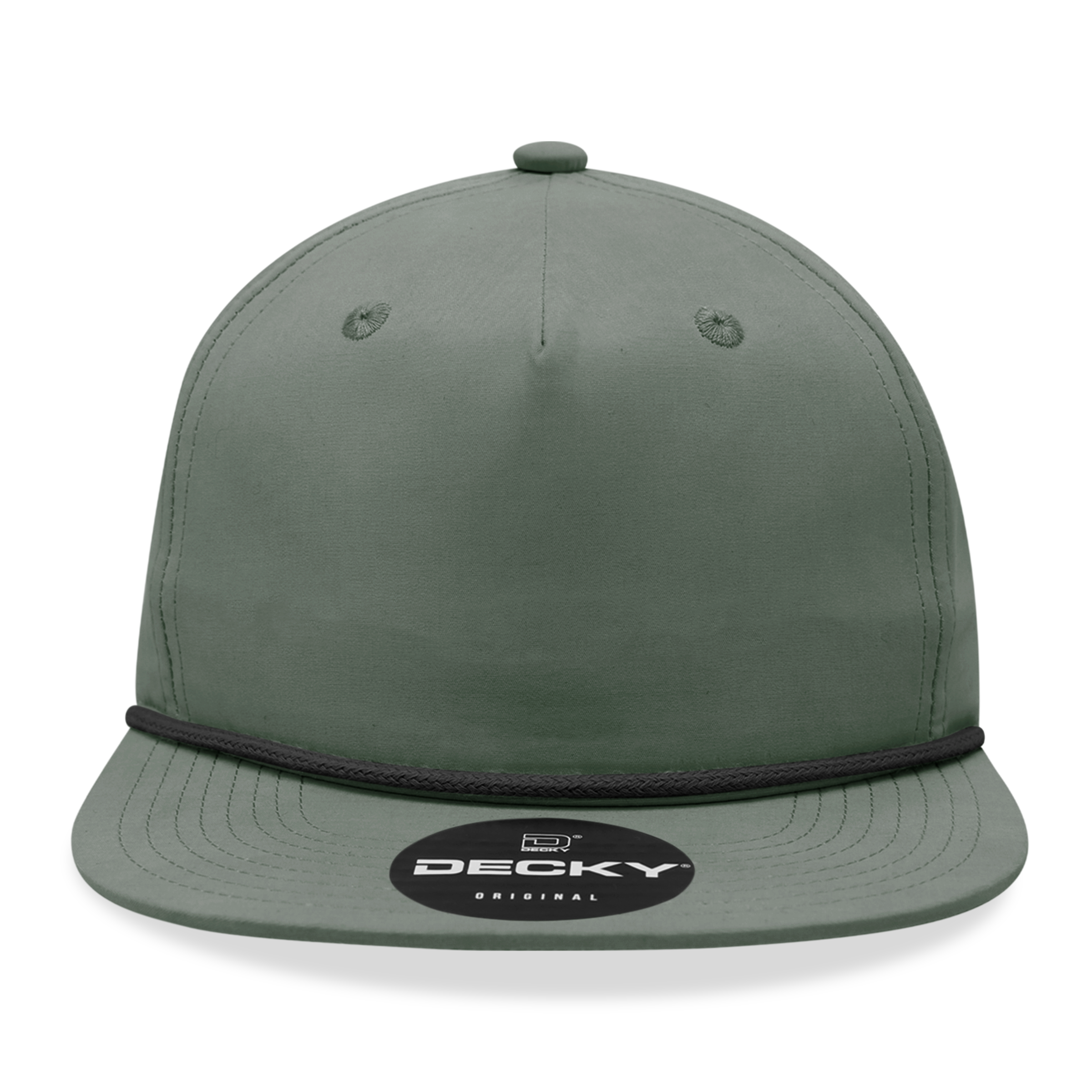 Decky 6032 Classic Rope Hat 5 Panel Flat Bill Cap Snapback - Blank