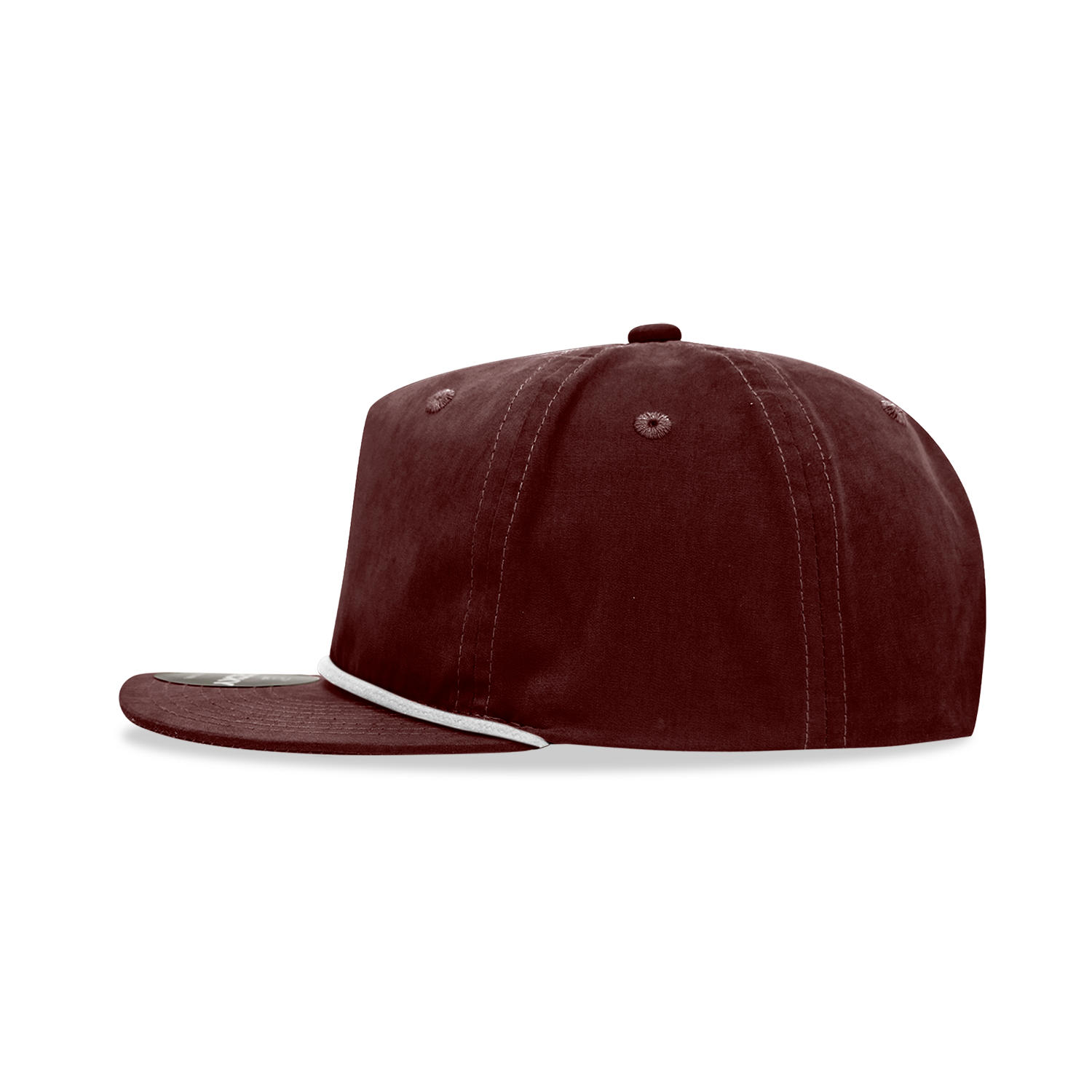 Decky 6032 Classic Rope Hat 5 Panel Flat Bill Cap Snapback - Blank