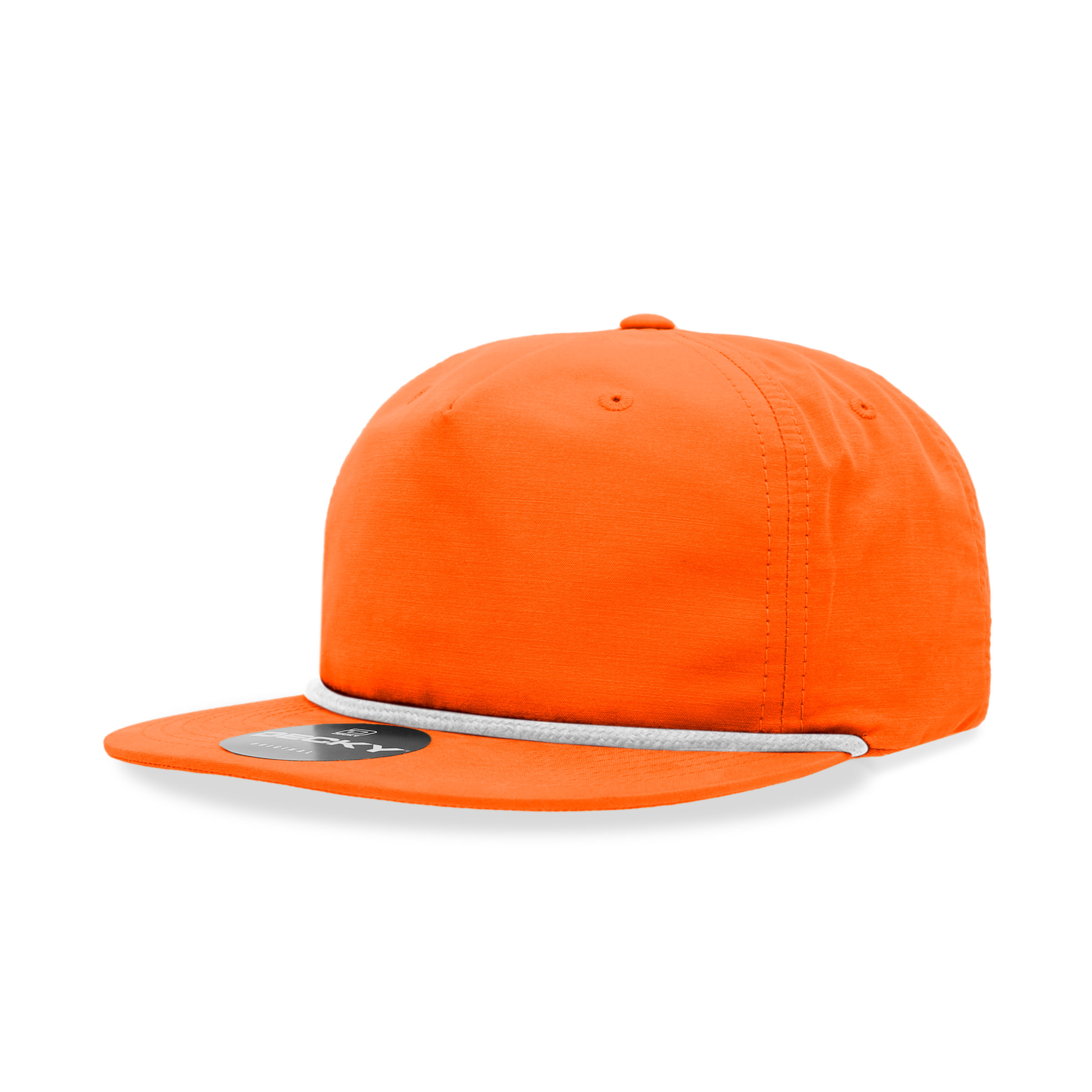 Decky 6032 Classic Rope Hat 5 Panel Flat Bill Cap Snapback - Blank