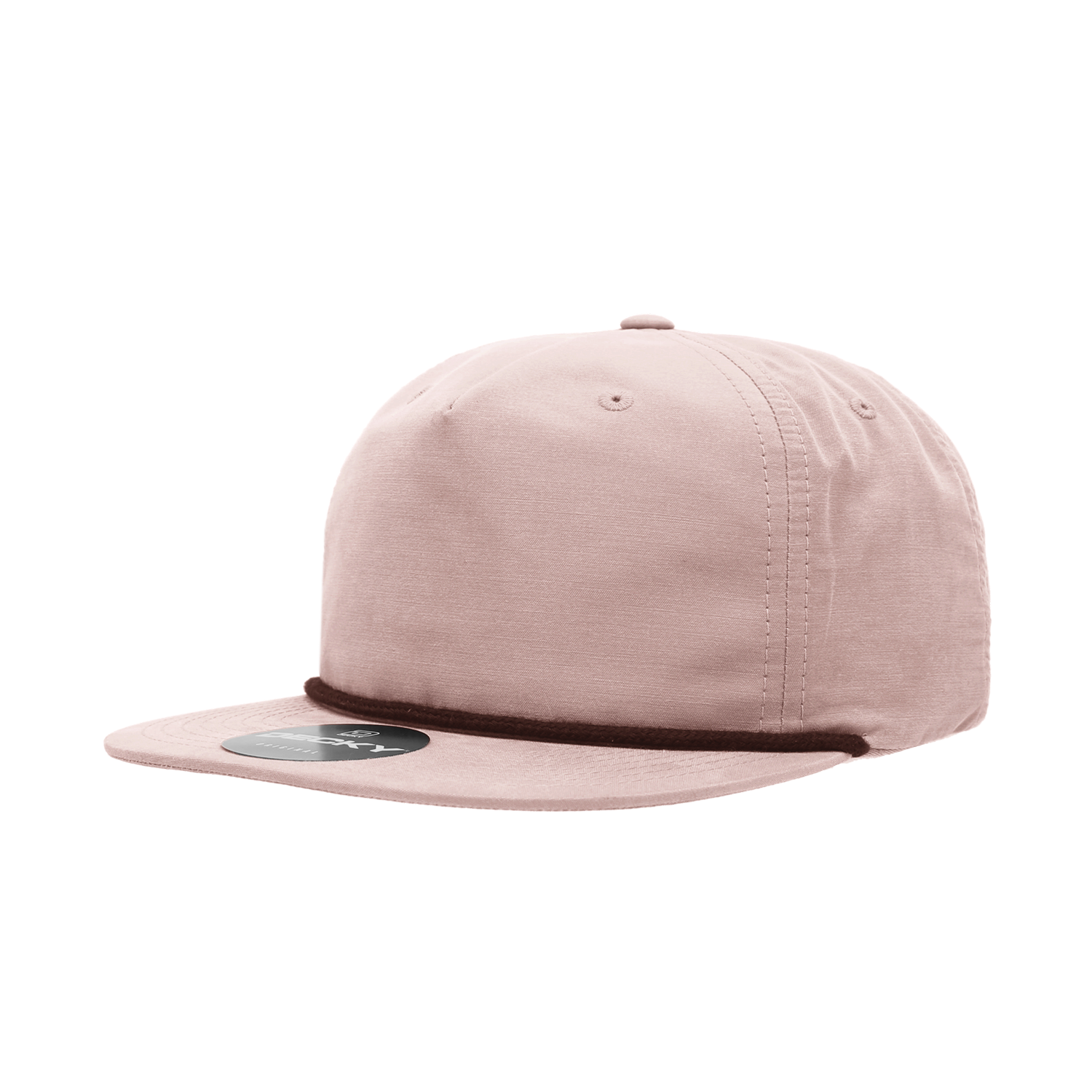 Decky 6032 Classic Rope Hat 5 Panel Flat Bill Cap Snapback - Blank