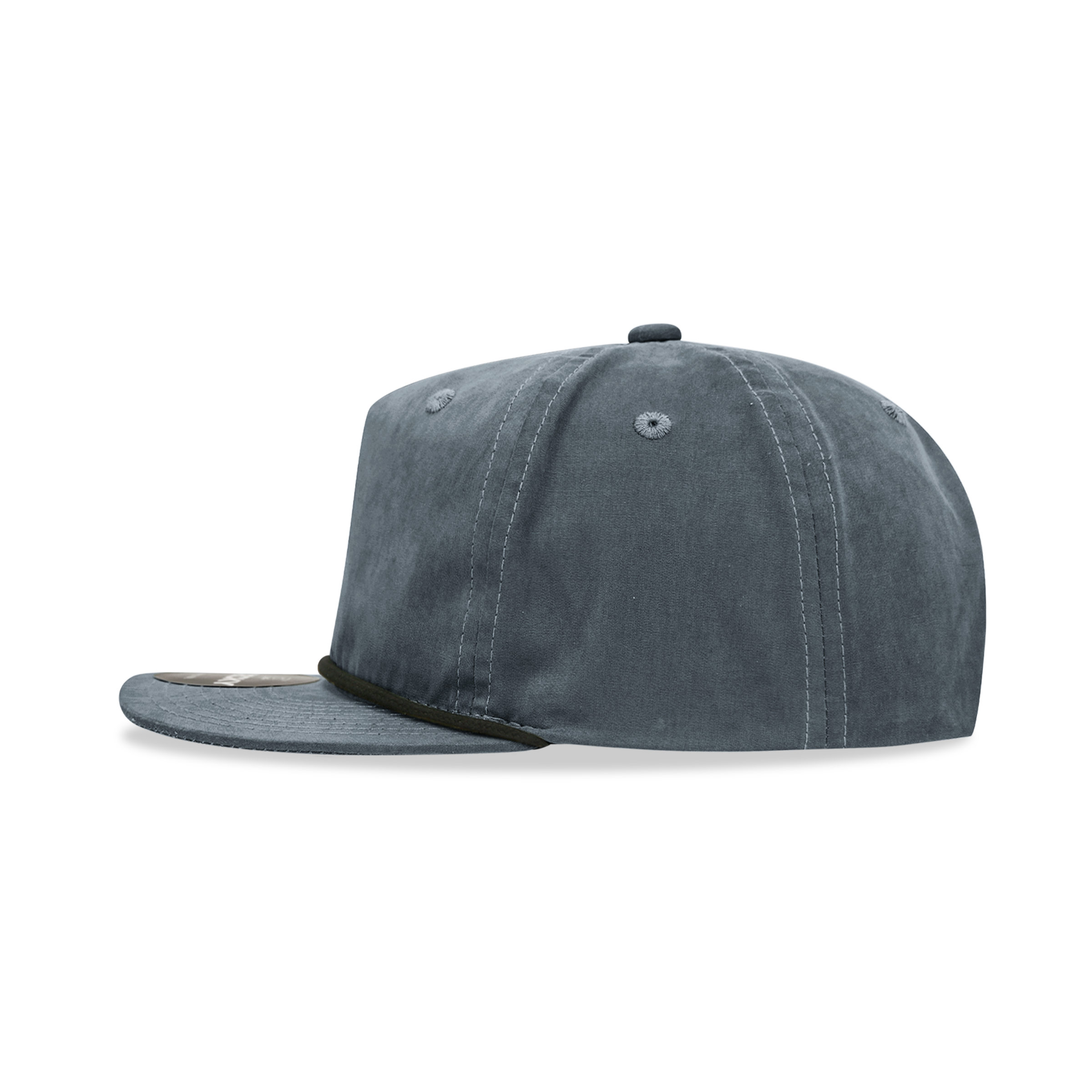 Decky 6032 Classic Rope Hat 5 Panel Flat Bill Cap Snapback - Blank