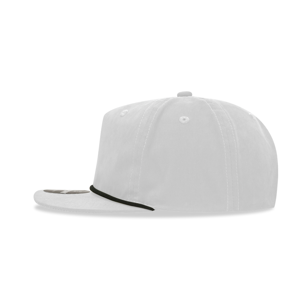 Decky 6032 Classic Rope Hat 5 Panel Flat Bill Cap Snapback - Blank
