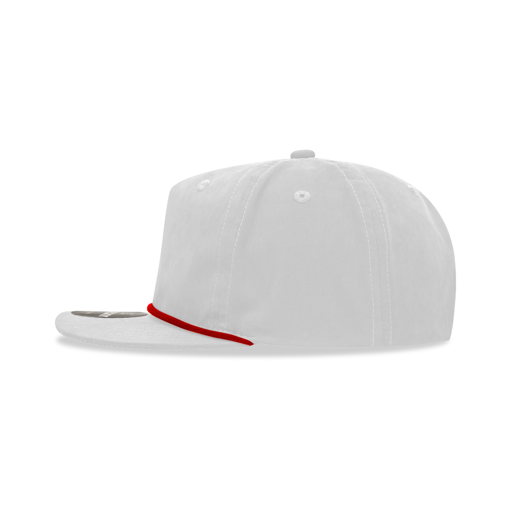 Decky 6032 Classic Rope Hat 5 Panel Flat Bill Cap Snapback - Blank