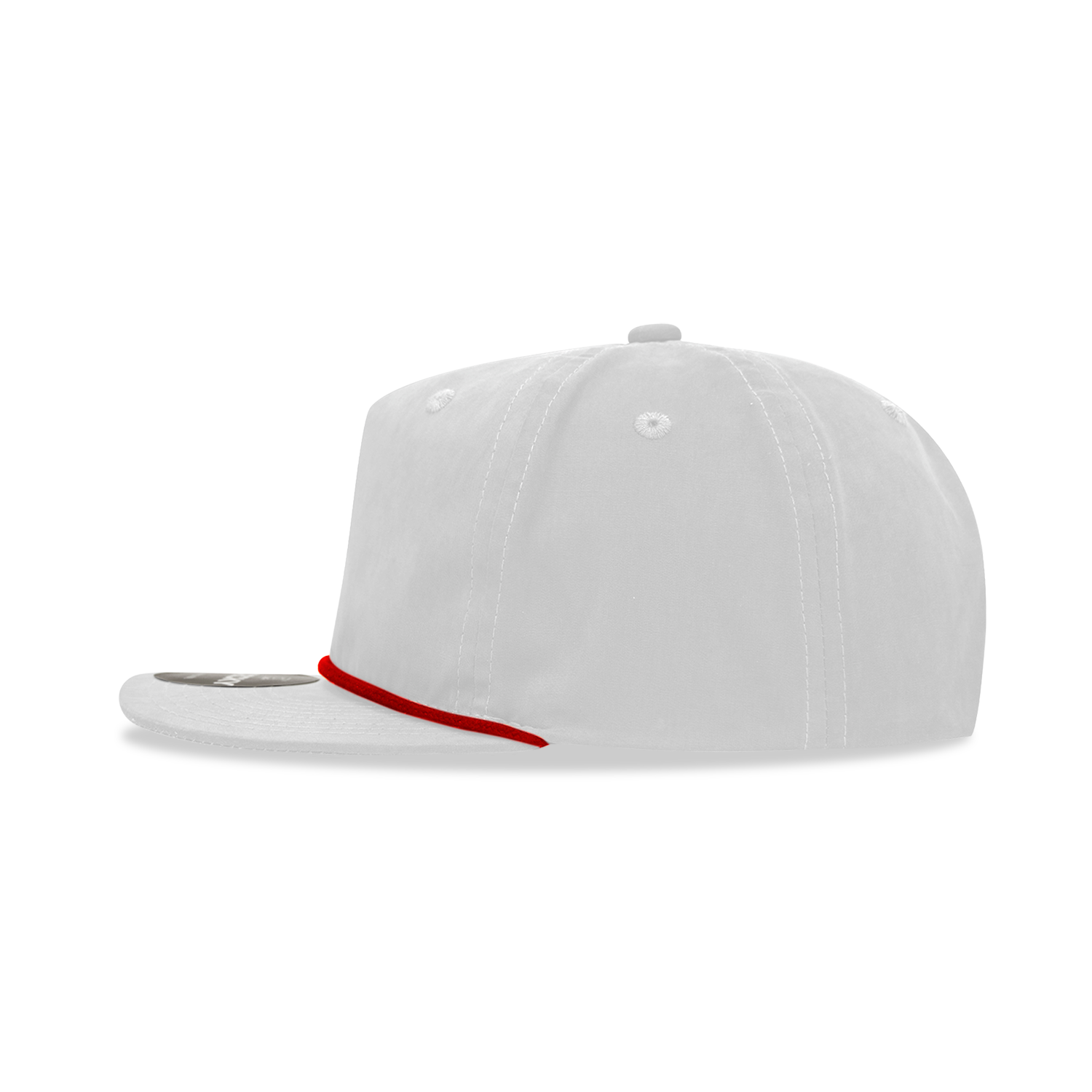 Decky 6032 Classic Rope Hat 5 Panel Flat Bill Cap Snapback - Blank