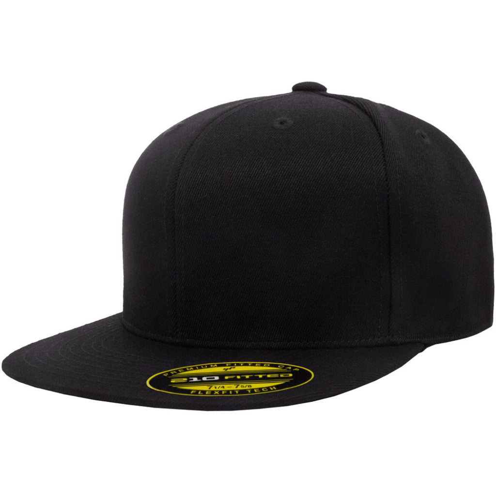 FlexFit 6210 - Flexfit 210? Premium Fitted Cap Flat Bill Hat, 6210FF - Blank