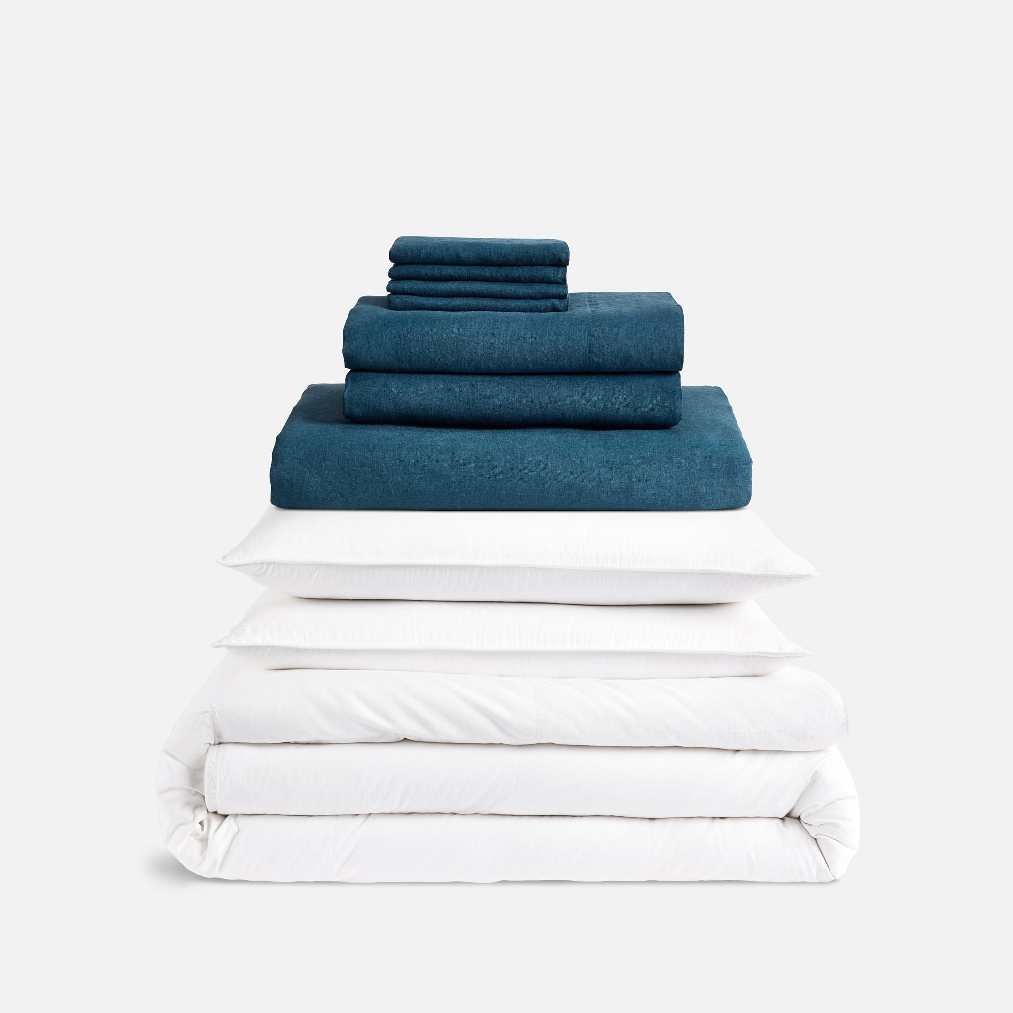 Washed European Linen Bedding Move-In Bundle