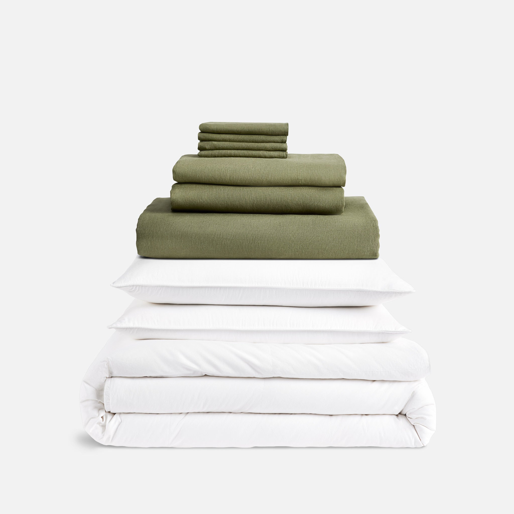 Washed European Linen Bedding Move-In Bundle