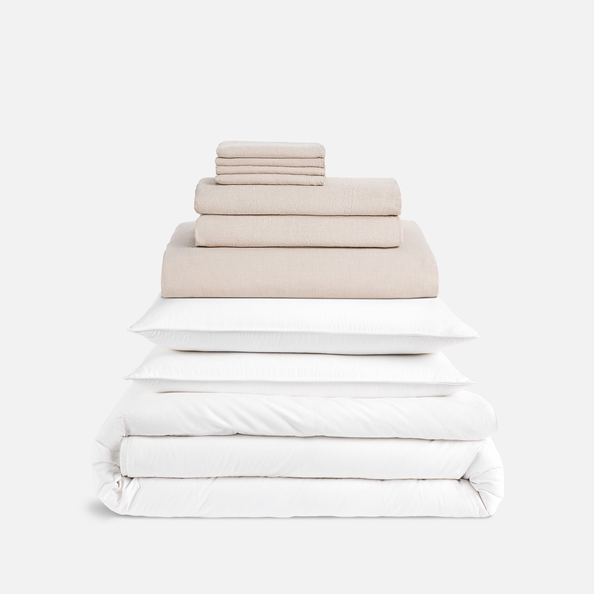 Washed European Linen Bedding Move-In Bundle