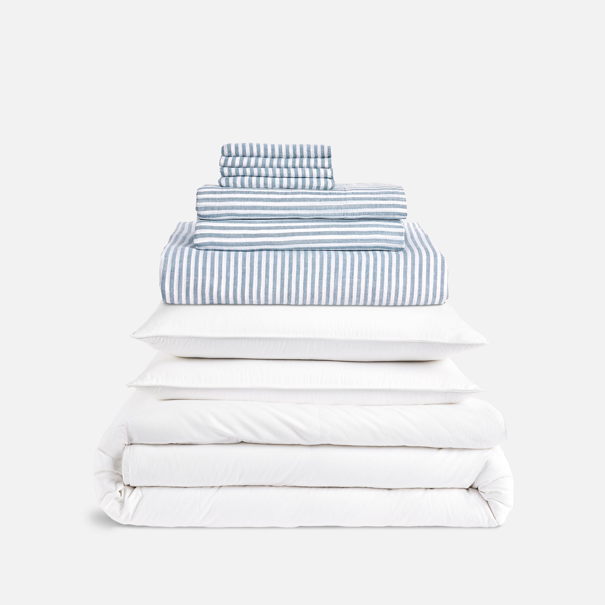 Washed European Linen Bedding Move-In Bundle