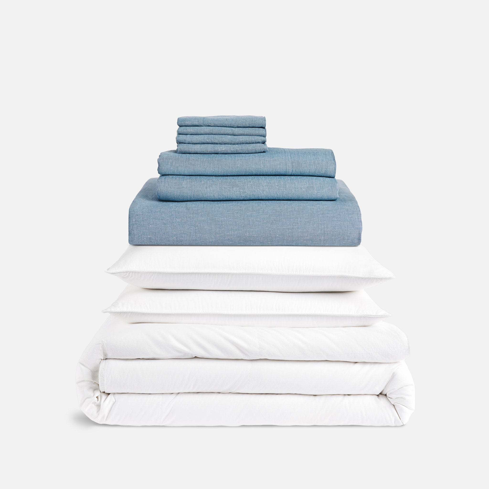 Washed European Linen Bedding Move-In Bundle