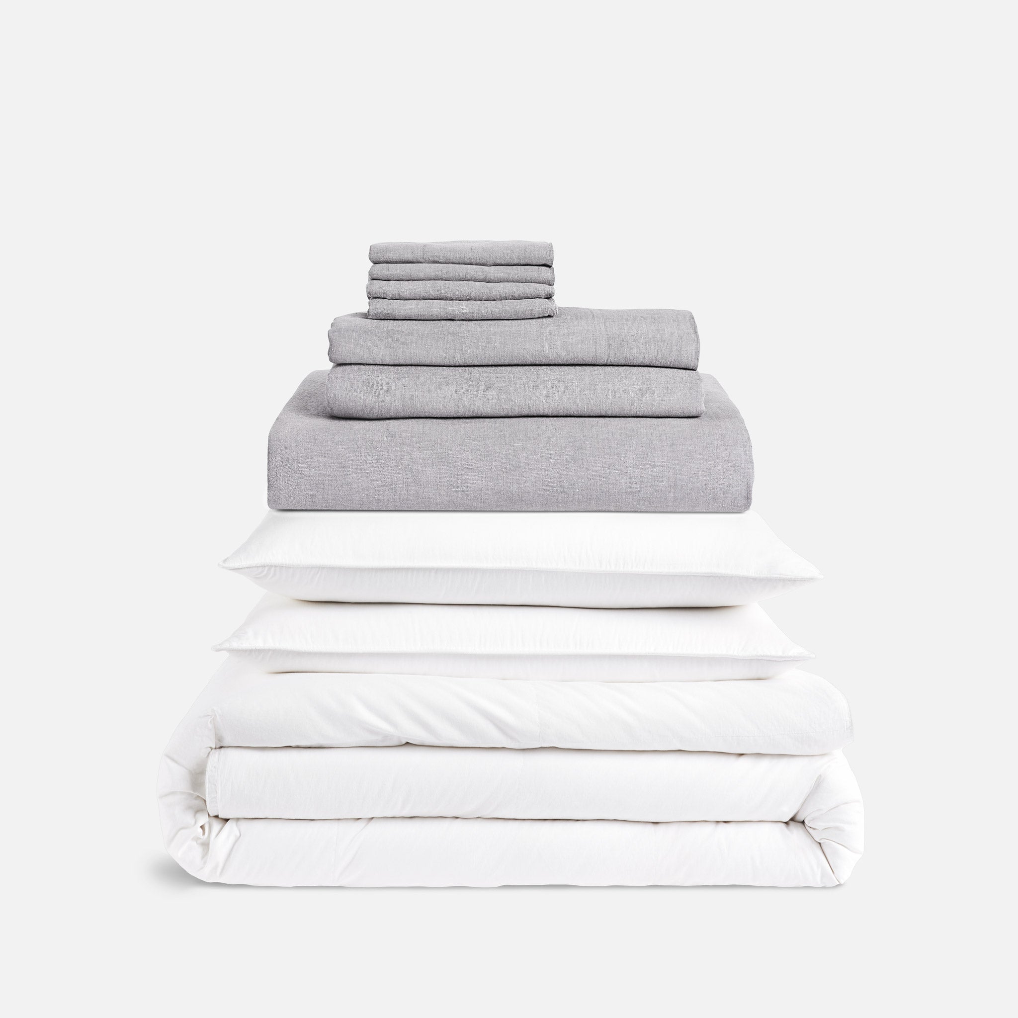 Washed European Linen Bedding Move-In Bundle
