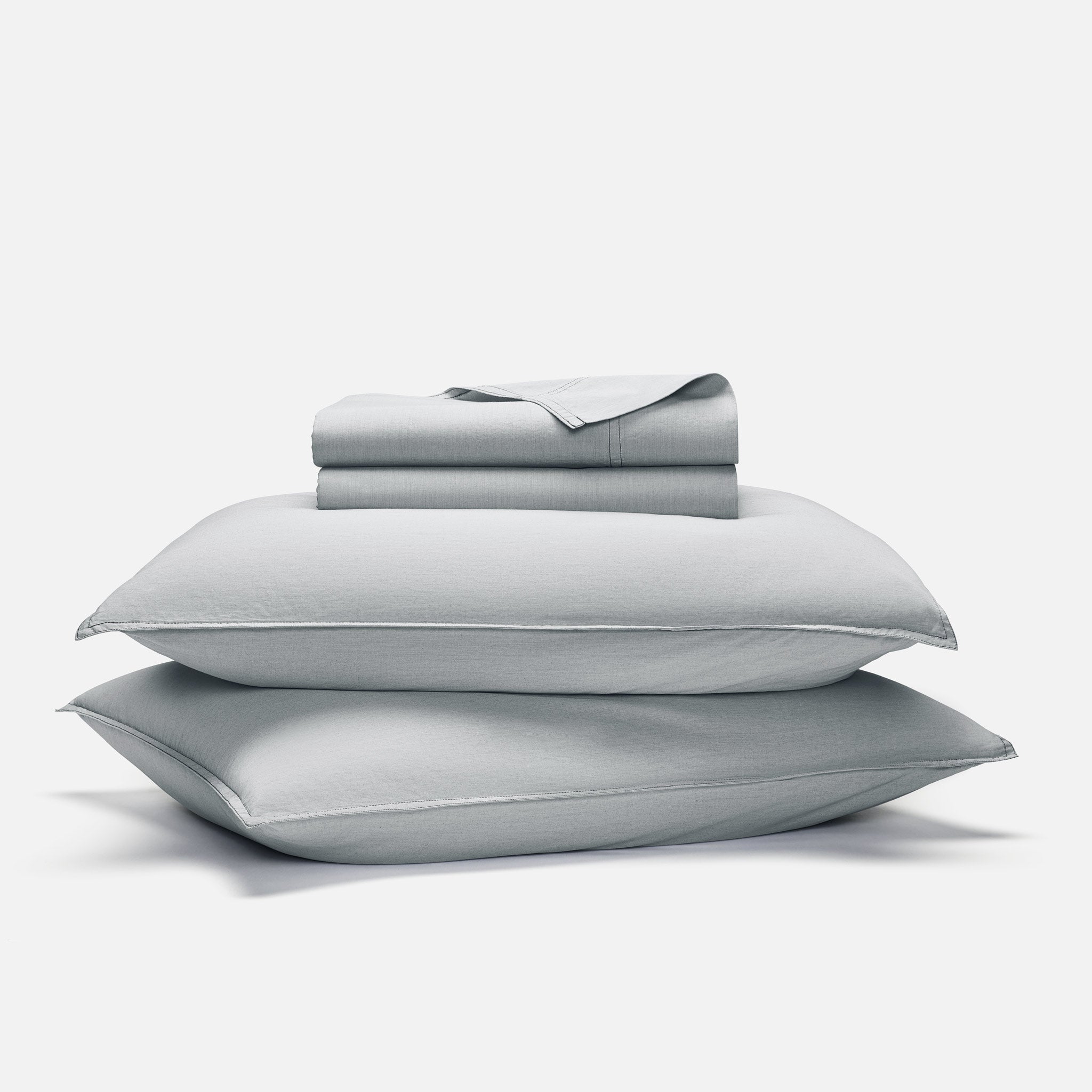 Set of 2 Washed Classic Percale Core Sheet Set Bundle