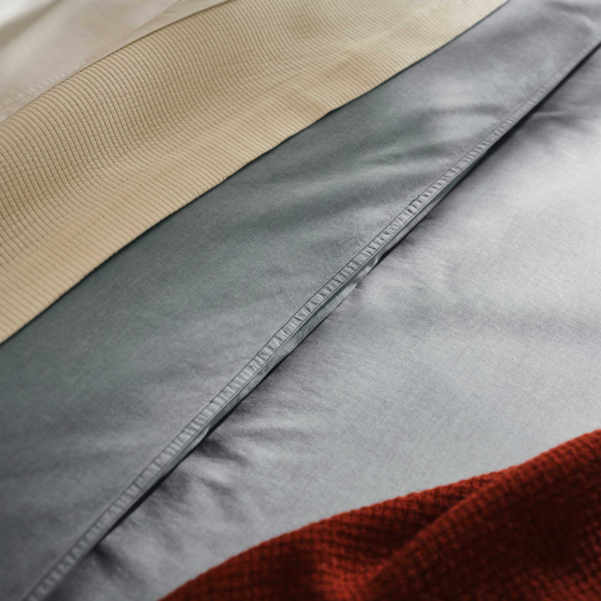 Washed Classic Percale Duvet Set