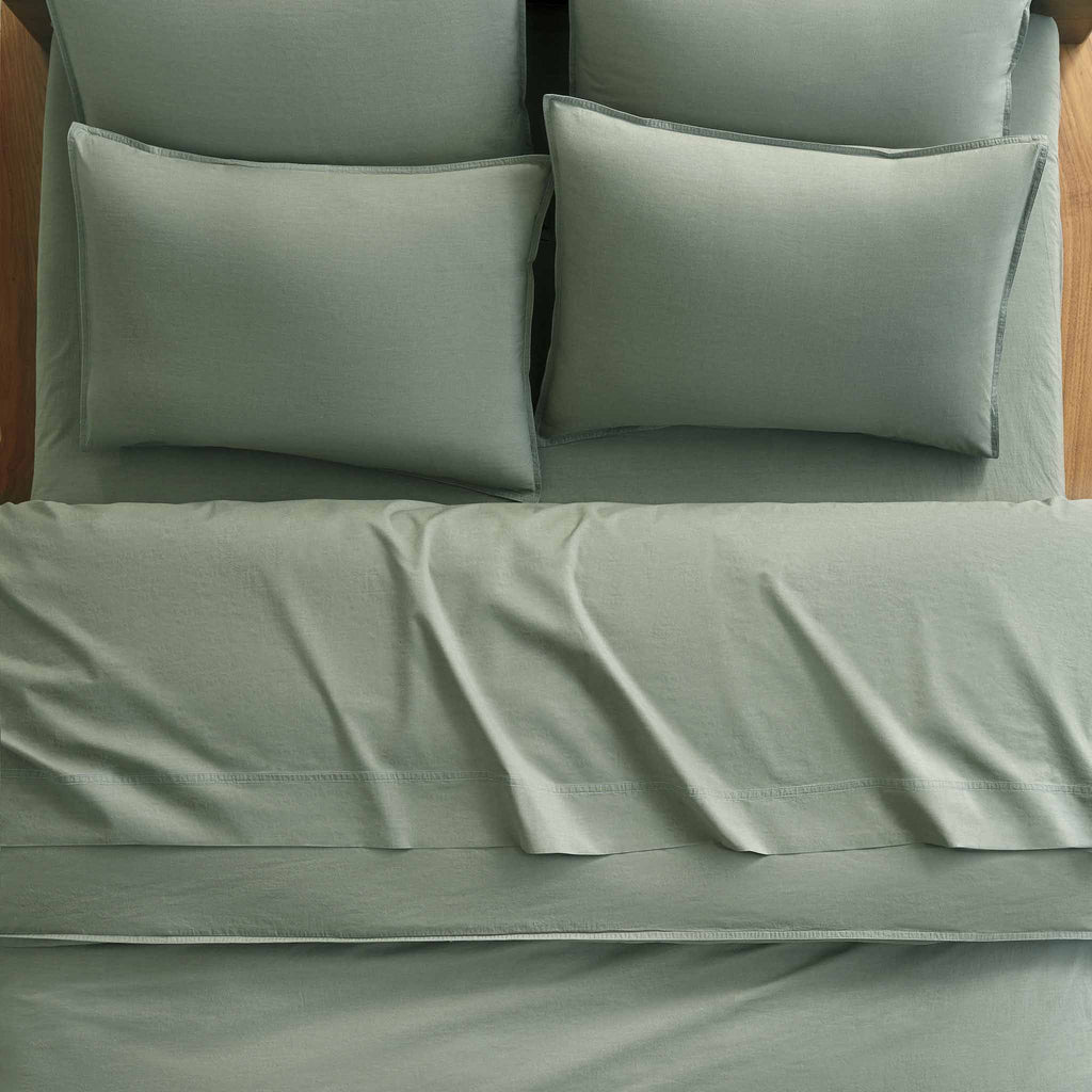 Set of 2 Washed Classic Percale Core Sheet Set Bundle