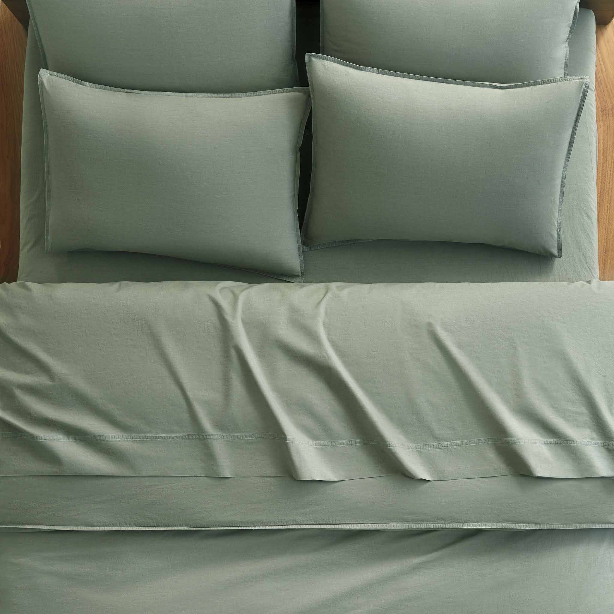 Set of 2 Washed Classic Percale Core Sheet Set Bundle