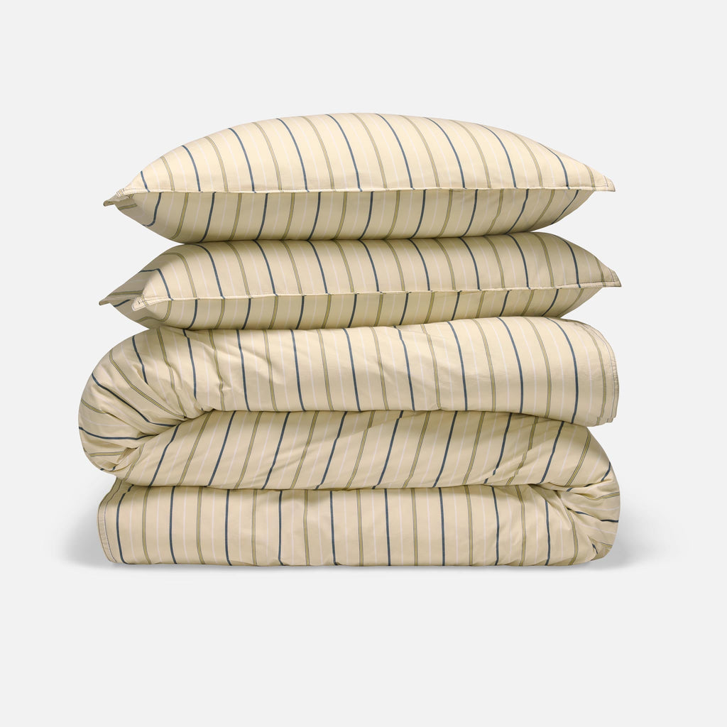 Washed Classic Percale Duvet Set