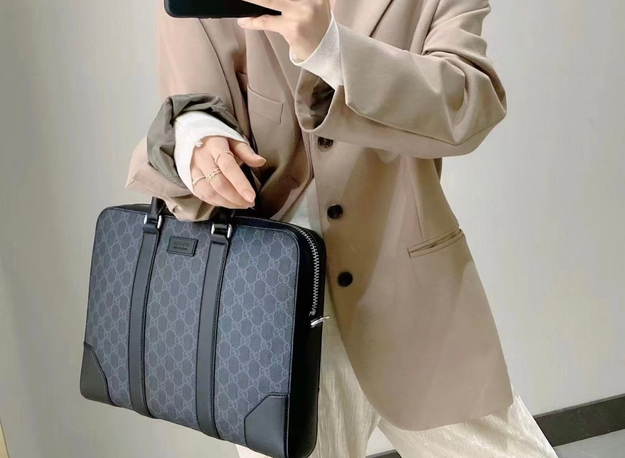 Gucci GG Black Briefcase – 474135
