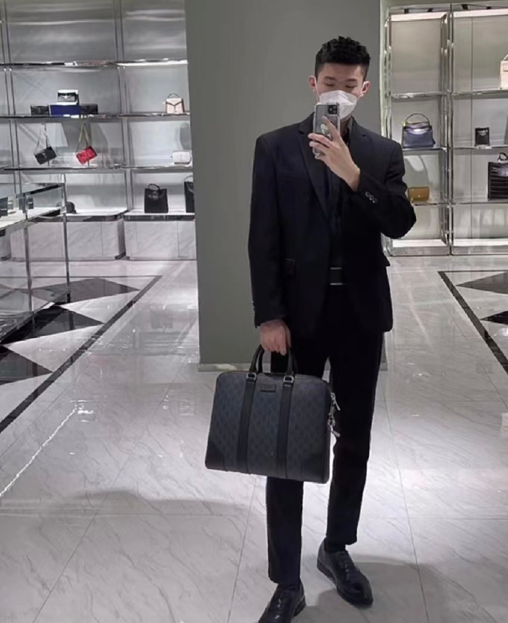 Gucci GG Black Briefcase – 474135