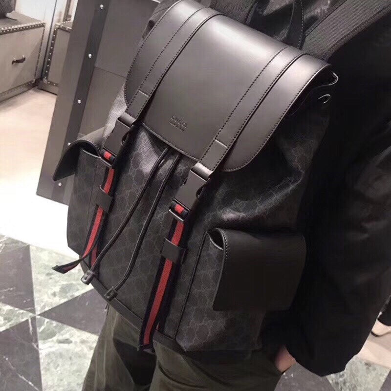 Gucci GG Black Backpack – 495563