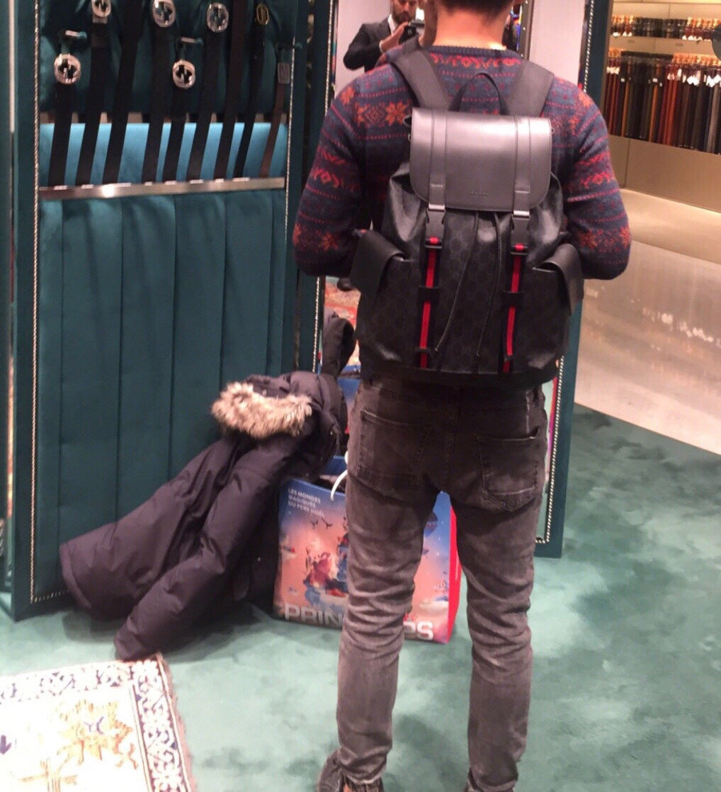 Gucci GG Black Backpack – 495563