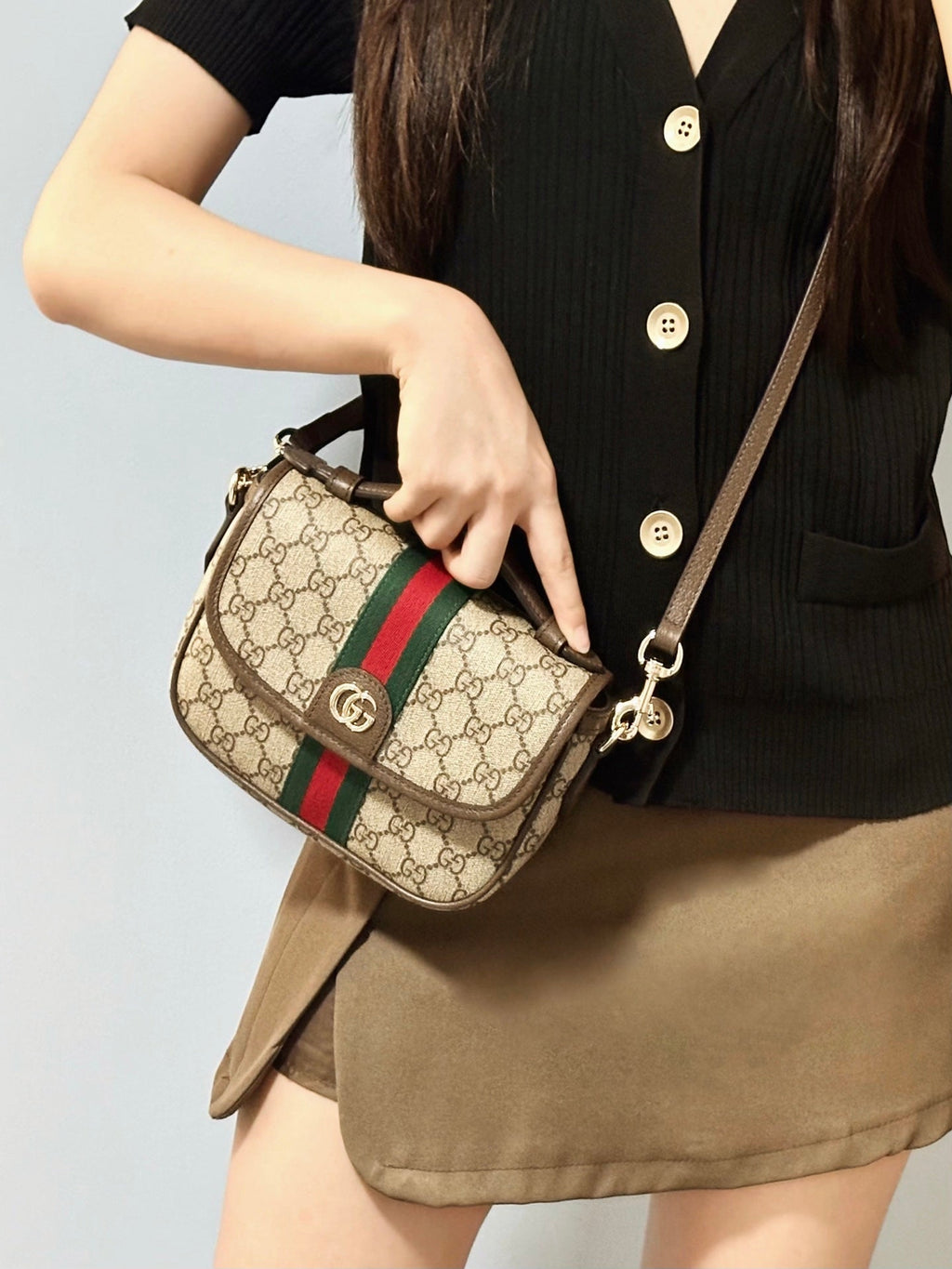 Gucci Ophidia Mini Top Handle Shoulder Bag – 836843