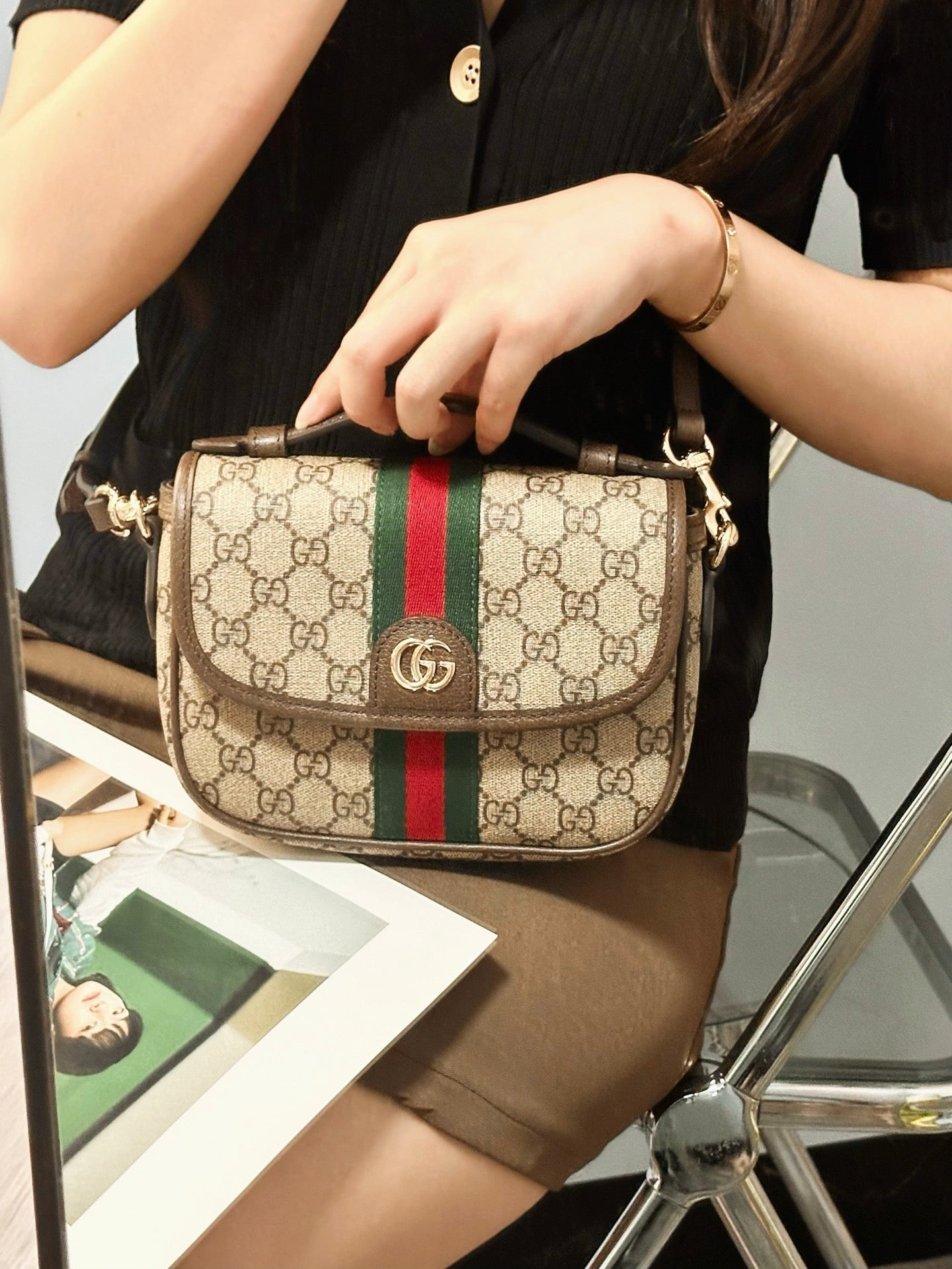 Gucci Ophidia Mini Top Handle Shoulder Bag – 836843
