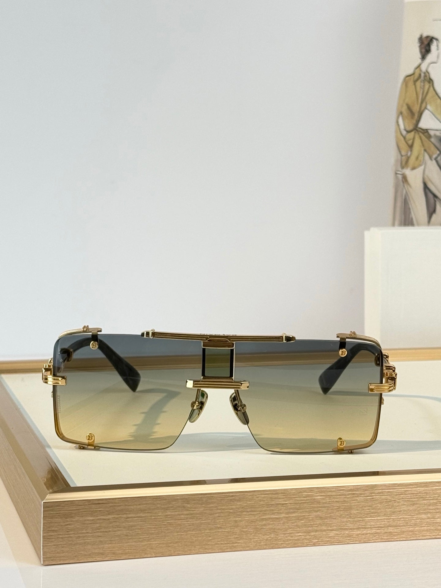 Balmain Sunglasses – BPS-271-63//BLK-GLD